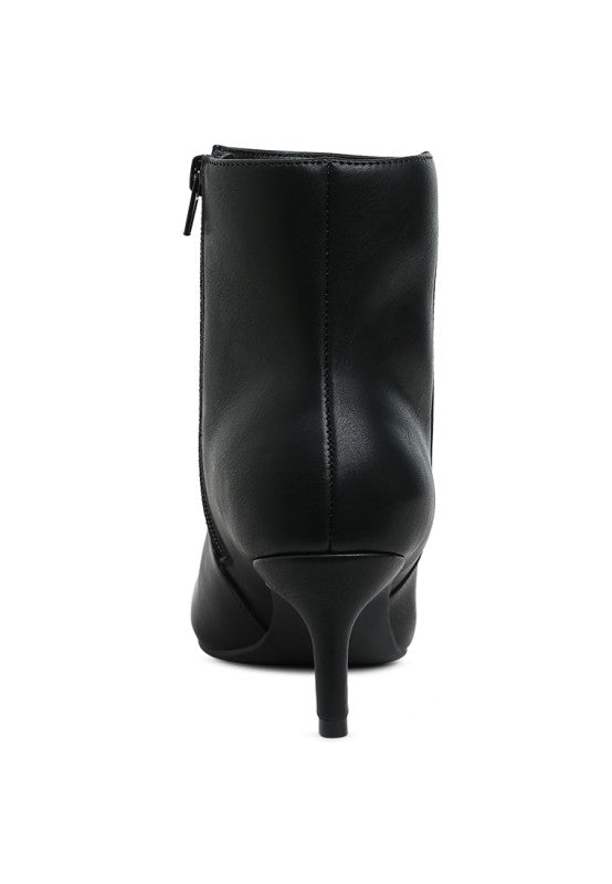 Migelo Faux Leather Ankle Boots