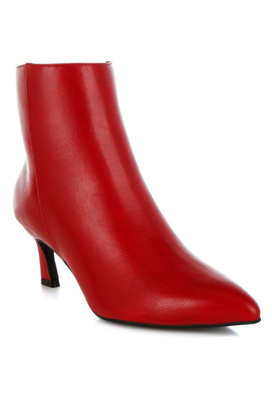 Migelo Faux Leather Ankle Boots