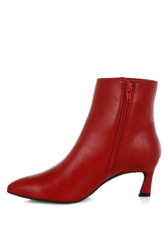 Migelo Faux Leather Ankle Boots