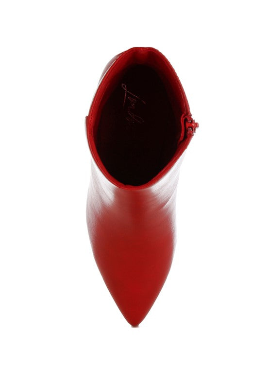 Migelo Faux Leather Ankle Boots