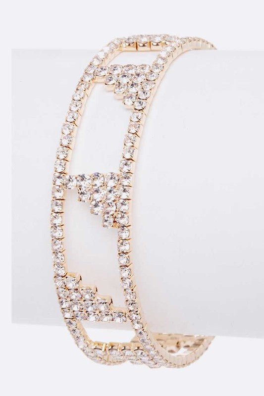 Rhinestone Cuff Bridal Bracelet - Loving It Shop