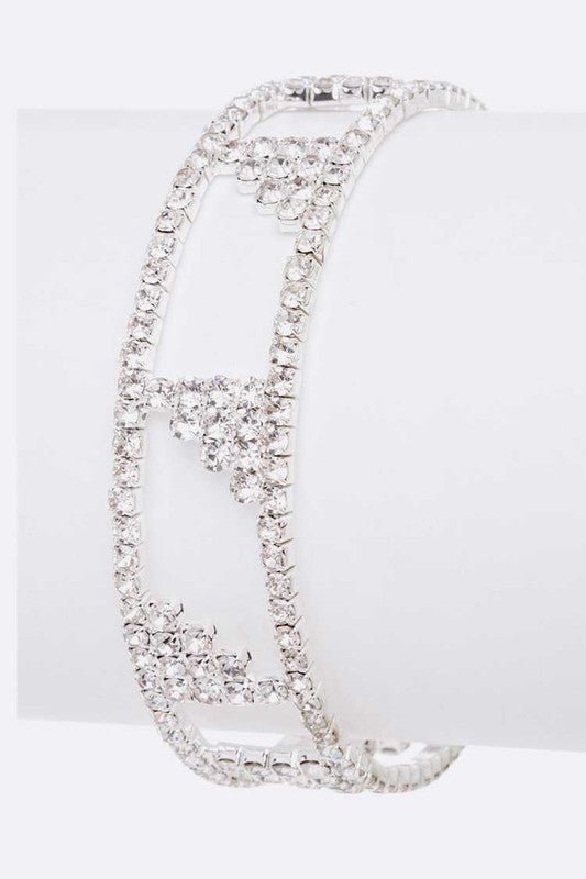 Rhinestone Cuff Bridal Bracelet - Loving It Shop