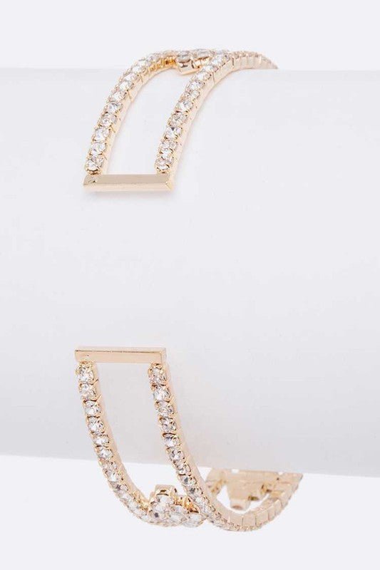 Rhinestone Designed Open Cuff - Loving It Shop