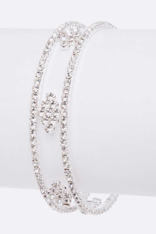 Rhinestone Designed Open Cuff - Loving It Shop
