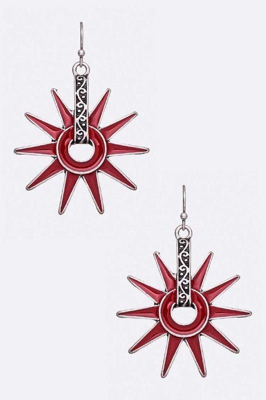 Enamel Sun Burst Iconic Earrings - Loving It Shop