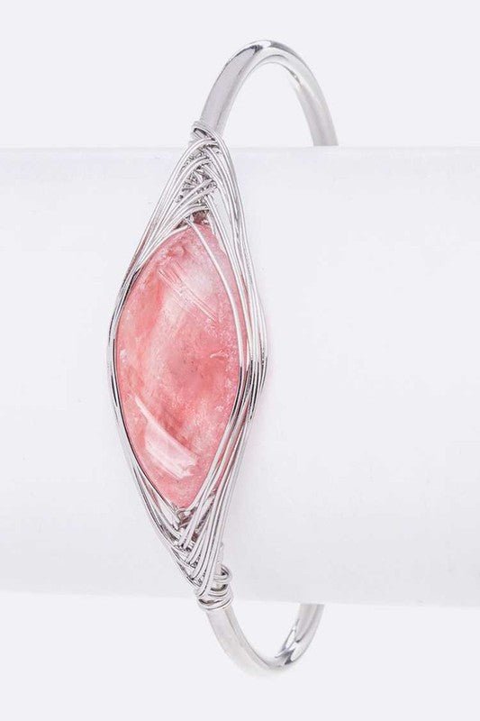 Rock Crystal Wired Adjustable Bracelet - Loving It Shop