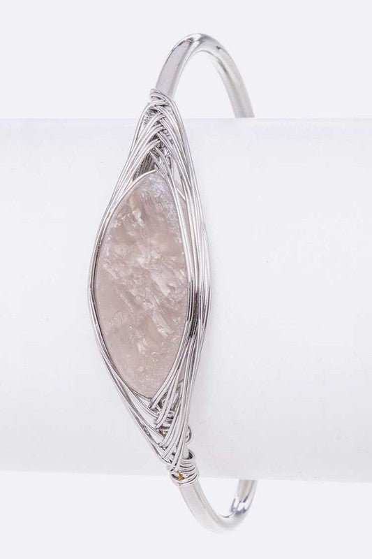 Rock Crystal Wired Adjustable Bracelet - Loving It Shop