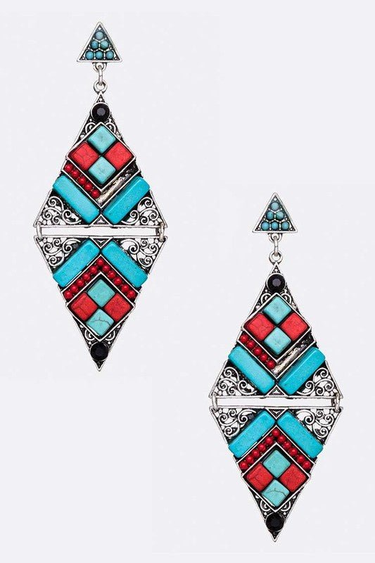 Iconic Stone Pave Western Earrings - Loving It Shop