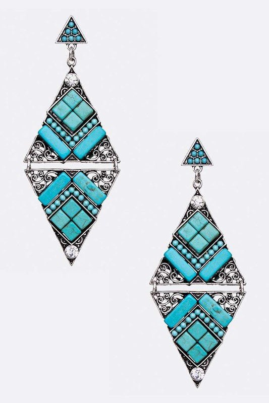 Iconic Stone Pave Western Earrings - Loving It Shop
