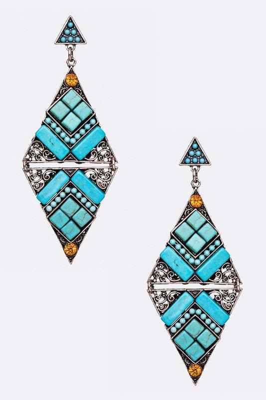 Iconic Stone Pave Western Earrings - Loving It Shop