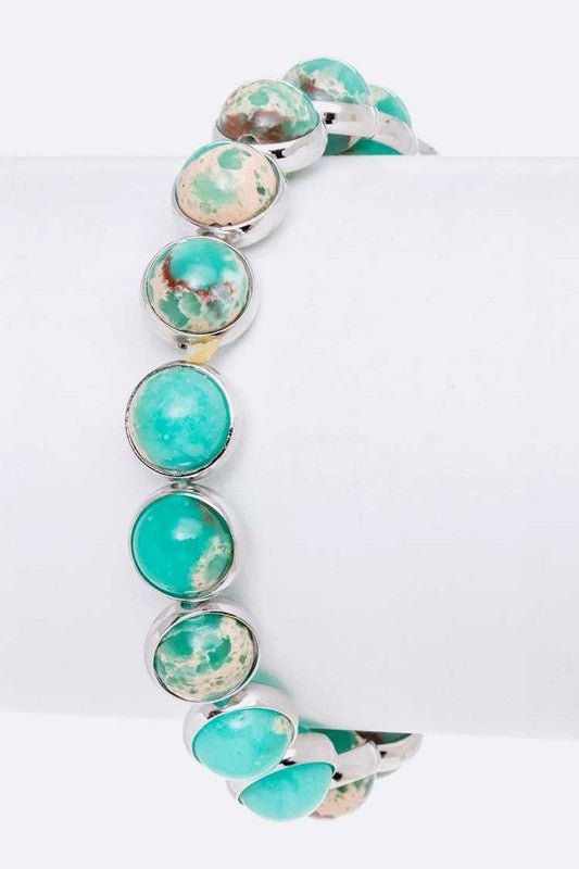 Genuine Stone Beads Stretch Bracelet - Loving It Shop