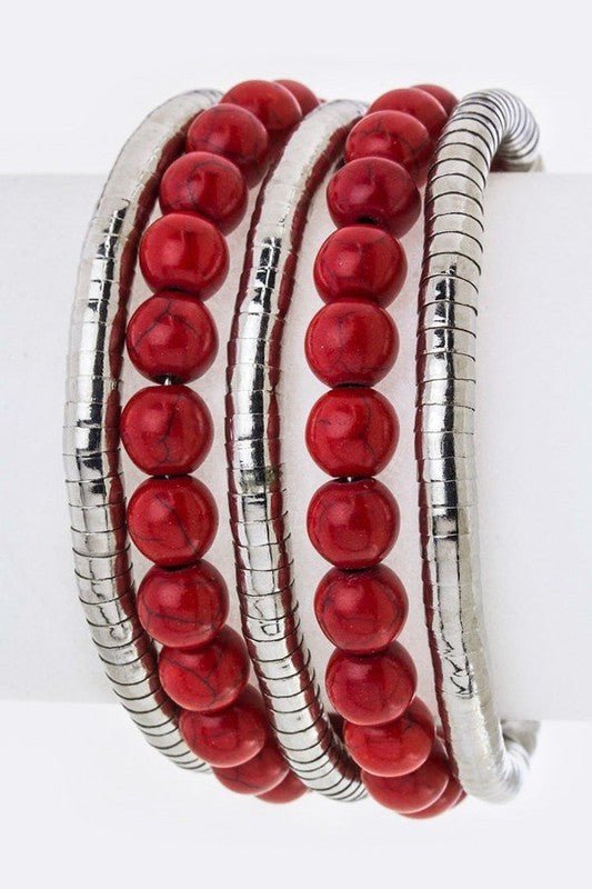 Layer Beads Wired Cuff - Loving It Shop