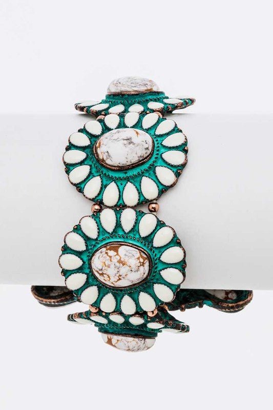 Genuine Stone Statement Stretch Bracelet - Loving It Shop
