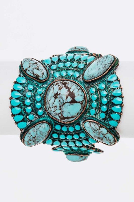 Genuine Stone Statement Stretch Bracelet - Loving It Shop