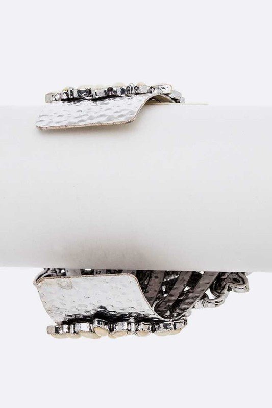 Genuine Stone Oversize Cuff Bangle - Loving It Shop