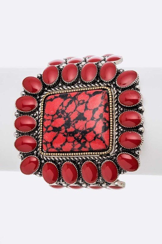Genuine Stone Statemetn Stretch Bracelet - Loving It Shop