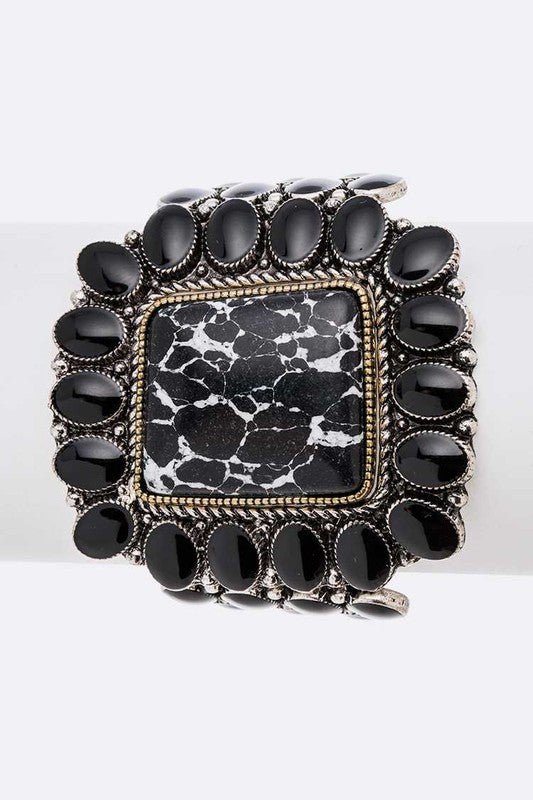 Genuine Stone Statemetn Stretch Bracelet - Loving It Shop