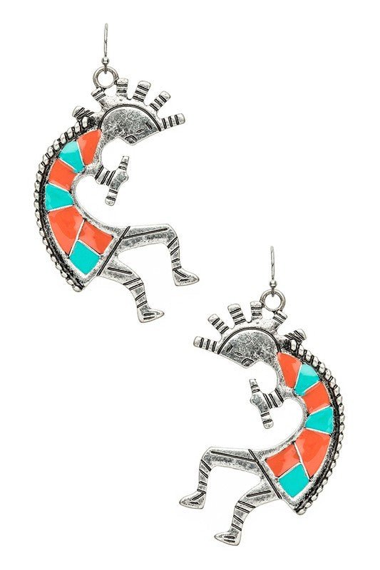 Native Folk Dancer Drop Iconic Earrings - Loving It Shop