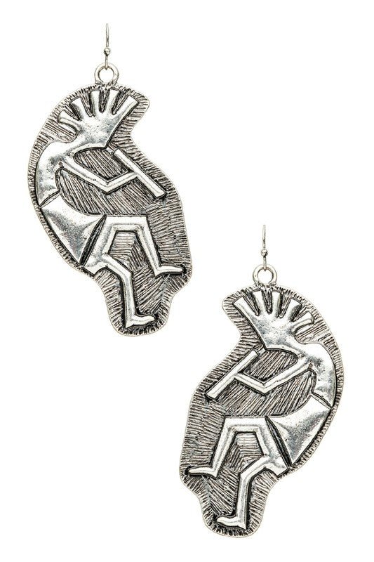 Native Folk Dancer 2 Tone Earrings - Loving It Shop