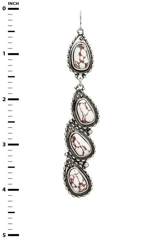 Western Stone Drop Earrings - Loving It Shop