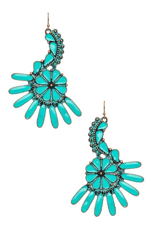 Iconic Turquoise Western Style Earrings - Loving It Shop