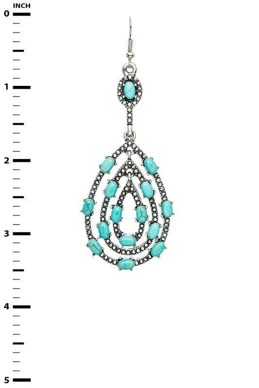 Turquoise Pave Iconic Earrings - Loving It Shop