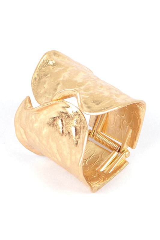 Textured Iconic Statement Hinge Bangle - Loving It Shop
