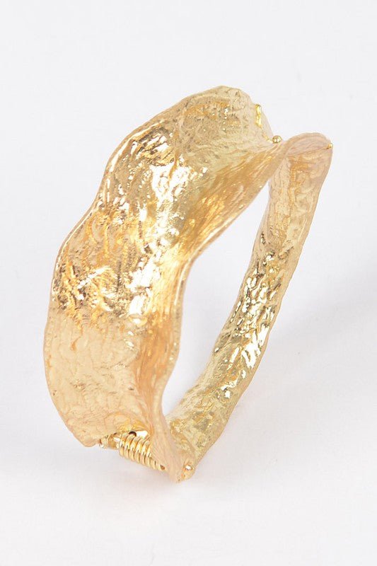 Texture Designed Statement Bangle - Loving It Shop