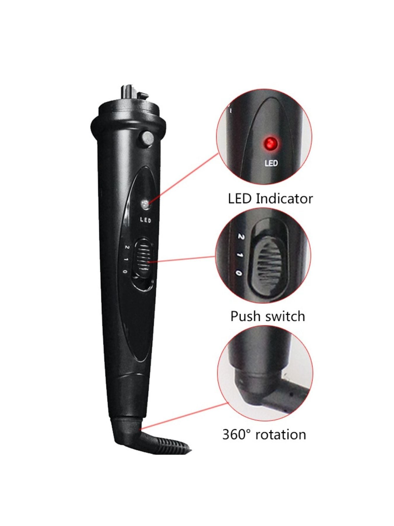 6 - in - 1 Interchangeable Curling Iron - Loving It Shop