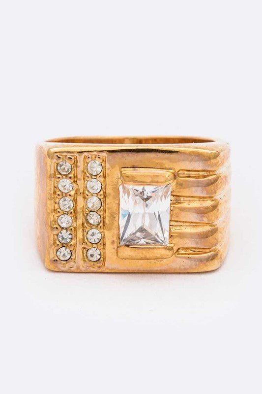 Crystal Square Fashion Ring - Loving It Shop