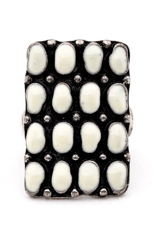 Mix Tone Vintage Inspired Western Stretch Ring - Loving It Shop