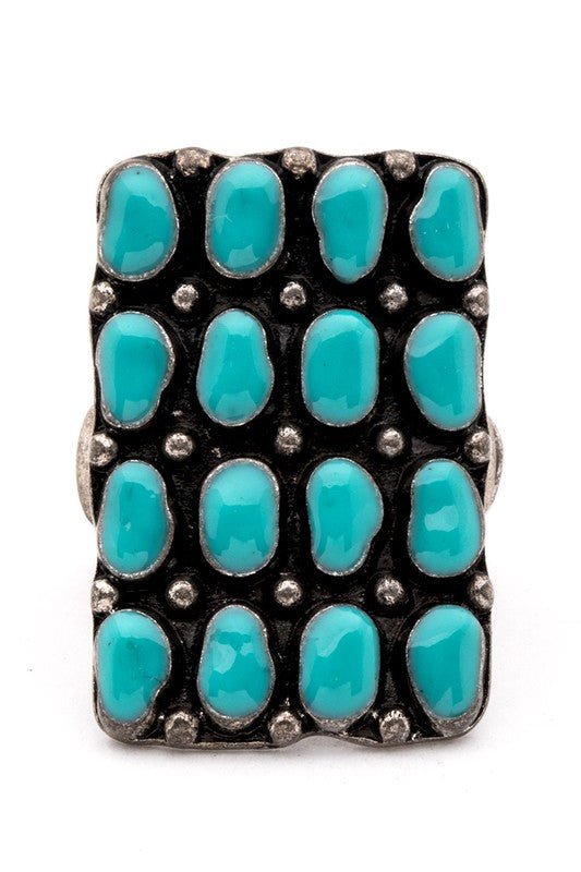 Mix Tone Vintage Inspired Western Stretch Ring - Loving It Shop