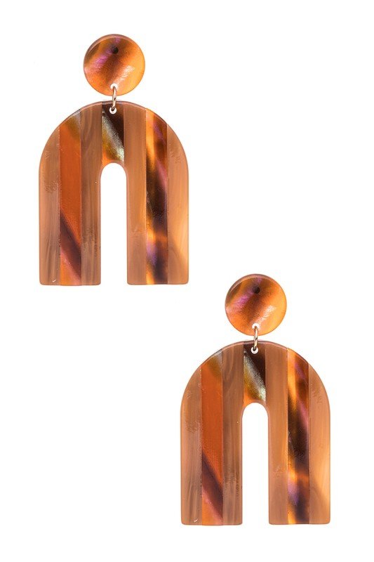 Mix Tone Resin Iconic Earrings - Loving It Shop