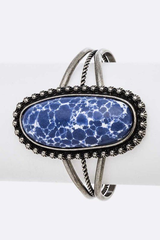 Oval Stone Bangle - Loving It Shop