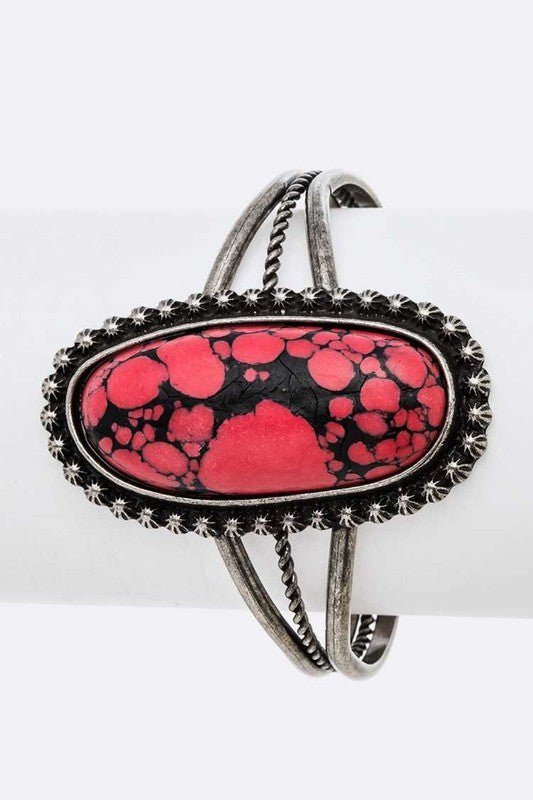 Oval Stone Bangle - Loving It Shop