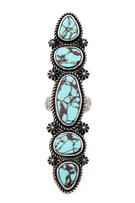 Oversize Iconic Stone Western Stretch Ring - Loving It Shop