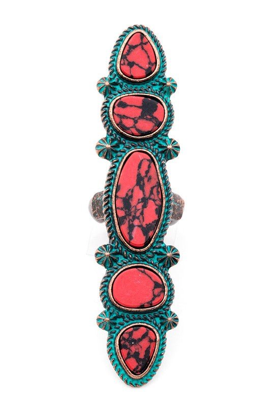 Oversize Iconic Stone Western Stretch Ring - Loving It Shop