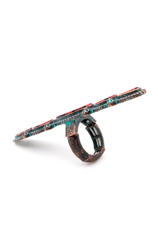 Oversize Iconic Stone Western Stretch Ring - Loving It Shop