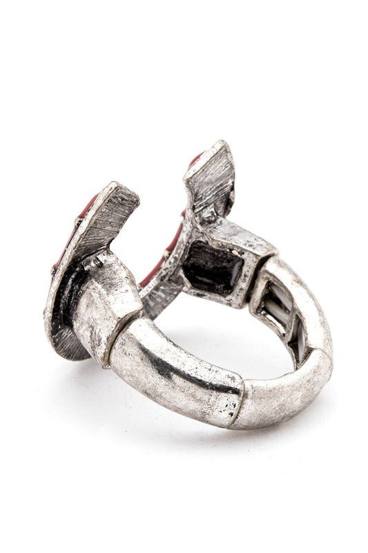 Horse Shoe Iconic Western Stretch Ring - Loving It Shop