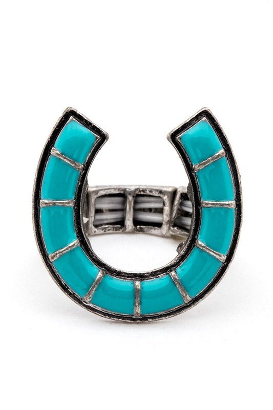 Horse Shoe Iconic Western Stretch Ring - Loving It Shop