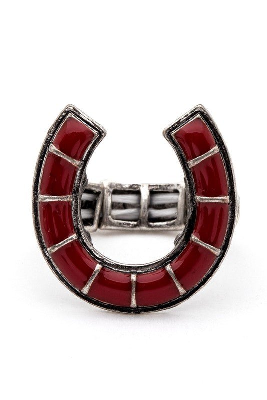 Horse Shoe Iconic Western Stretch Ring - Loving It Shop