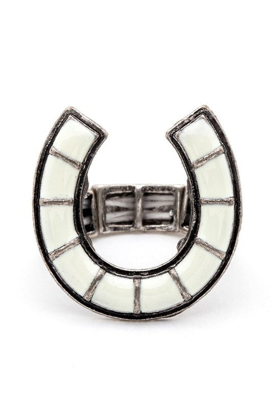 Horse Shoe Iconic Western Stretch Ring - Loving It Shop