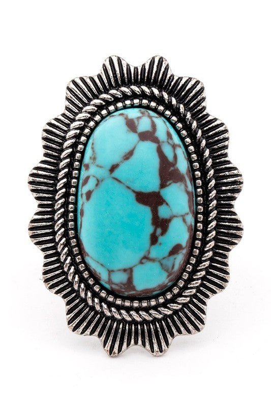 Oversize Western Stone ring - Loving It Shop