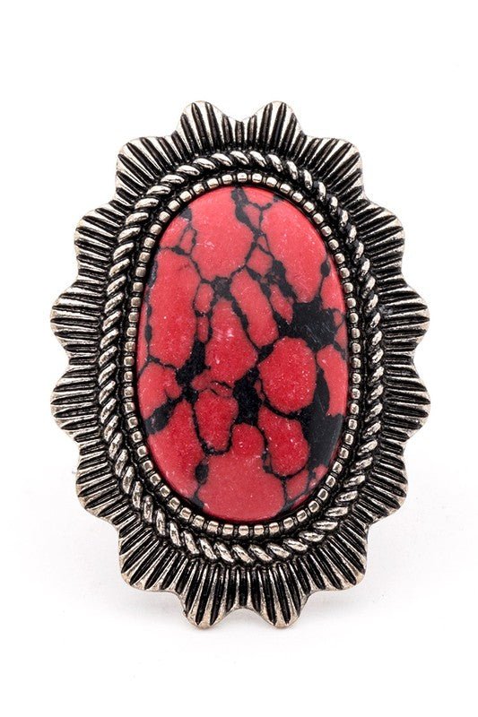 Oversize Western Stone ring - Loving It Shop