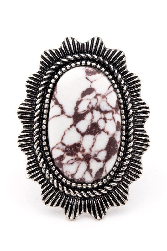 Oversize Western Stone ring - Loving It Shop