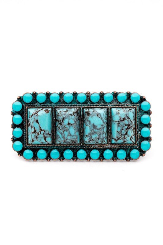 Genuine Stone Stretch Double Knuckle Ring - Loving It Shop