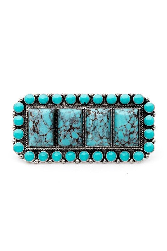 Genuine Stone Stretch Double Knuckle Ring - Loving It Shop