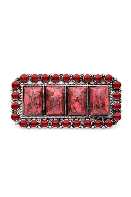 Genuine Stone Stretch Double Knuckle Ring - Loving It Shop