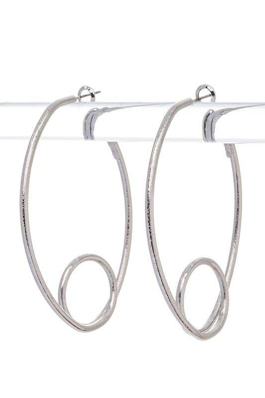Swirl Circle Iconic Hoop Earrings