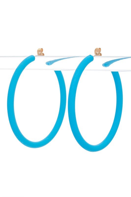 Color Coated Summer Hoop Earrings - Loving It Shop
